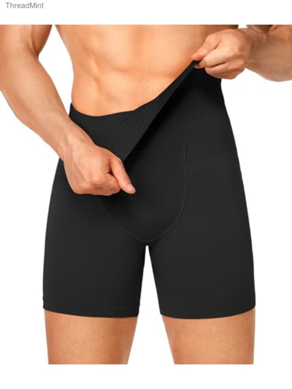 Men's Compression Shapewear Shorts Tummy Control Mid-Thigh Body Shaper